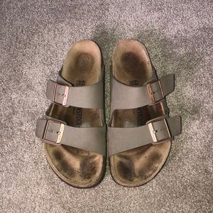 Unisex, Stone Two-Strap Birkenstock
